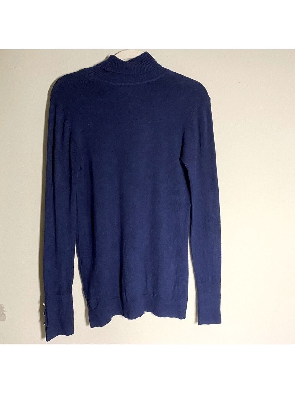 Iman Blue Soft Turtleneck Sweater M